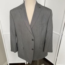 Haggar Suit Up System Men Gray Blazer Sport Coat 48R Polyester Blend - £23.94 GBP