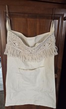 Macrame Hanging Laundry Hamper Bag Over The Door Organizer Laundry Bag B... - $30.38