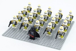 21pcs Yellow Utapau Clone Troopers & Darth Vader  Star Wars Mini Figures Blocks - £25.88 GBP