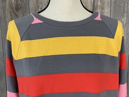 Flirtitude Active Cropped Sweatshirt Large Multi-Color Stripe Boxy/Cropp... - £6.25 GBP