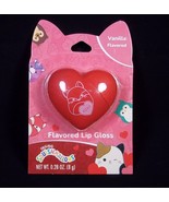 SQUISHMALLOWS flavored lip gloss Heart compact Vanilla NEW - $131.32 MXN