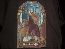 TeeFury Doctor Who XLARGE &quot;Physicker Whom&quot; David Tennant Steampunk Shirt BROWN - £12.06 GBP