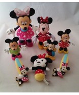 Lot of 8 Walt Disney Mickey Minnie Mouse Plastic Poseable Figures Toys KG - $9.90