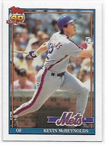 1991 Topps #105 Kevin McReynolds  Mets NrMt-Mt - $1.67