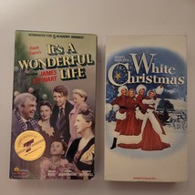 Lot of 2 Vintage Christmas VHS It&#39;s A Wonderful Life &amp; White Christmas - £8.27 GBP