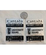 Lot of 2 Vintage University Sound Cantada Three Speaker System Badge LTV... - €26,49 EUR