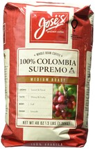 Jose&#39;s Whole Bean Coffee Columbia Supremo 3 Lbs - $699.22 MXN