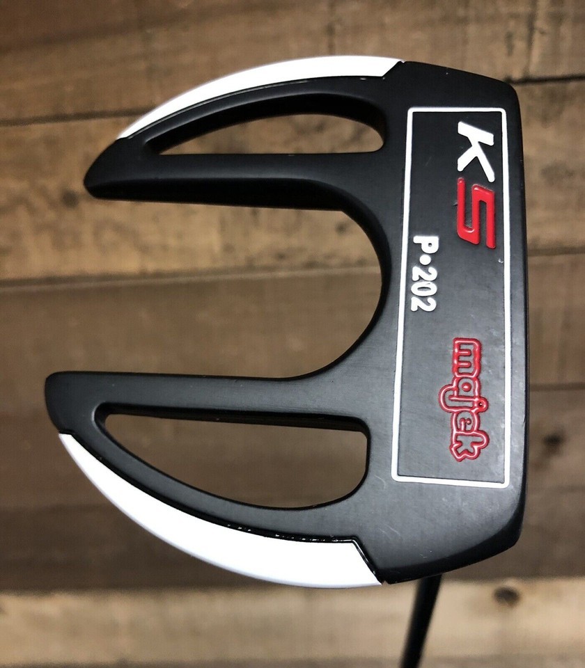 DEMO RH MAJEK K5 RED/BLACK P-202 TALL MEN&#39;S GOLF CLUB PUTTER 36 INCHES 5... - $97.95