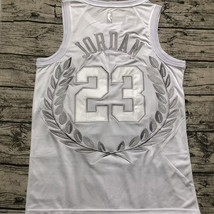 Men&#39;s Chicago Bulls #23 Michael Jordan Basketball Stitched MVP Jersey White - £29.48 GBP