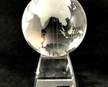 Raro Hoya Nuvoloso Fumé Vetro Sferico Mondo Geografia Globe Su Quadrato ... - $93.14
