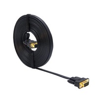 DTech 10ft Ultra Thin Flat Computer Monitor VGA Cable 15 Pin Male to Mal... - £14.15 GBP