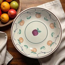 A Princess House 3-Soup Bowls ORCHARD MEDLEY Fruit Border Ceramic Pasta ... - $35.64
