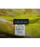 Stella &amp; Dot Beautiful Yellow/Beige/Tan Floral Design Ladies Scarf &amp; Bag... - £27.25 GBP
