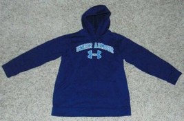 Boys Hoodie Youth Under Armour Blue Long Sleeve Hooded Sweatshirt-size L - $13.86