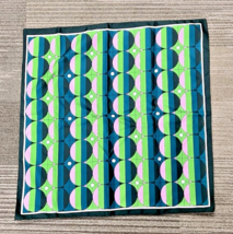Fun Women&#39;s Scarf Retro Moons Circles Dark Greens Chartreuse Pink Black ... - $230.57 MXN