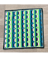 Fun Women&#39;s Scarf Retro Moons Circles Dark Greens Chartreuse Pink Black ... - $17.36 CAD