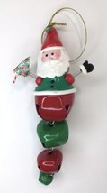 Macy&#39;s Holiday Lane Santa Jingle Bells Christmas Tree Ornament - £10.96 GBP