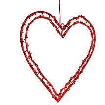 63 Light Red LED Heart Window Decoration 12 Inch AD1021 - $35.62