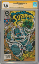 CGC SS 9.6 by Louise Simonson Jon Bogdanov Superman Man of Steel 18 1st Doomsday - £126.15 GBP