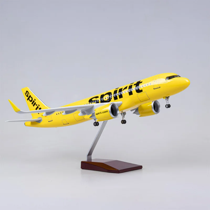 47CM 1/80 Airplane A320NEO Spirit Airlines Model Toys Light With Wheel Landing - £77.70 GBP+