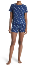 Flora Nikrooz Clover Floral Stripe Top &amp; Shorts 2-Piece Pajama Set Size L - £15.56 GBP