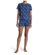 Flora Nikrooz Clover Floral Stripe Top &amp; Shorts 2-Piece Pajama Set Size L - £15.77 GBP