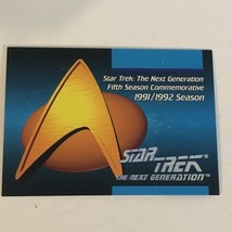 Star Trek Fifth Season Commemorative Trading Card #002 - £1.55 GBP