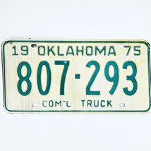 1975 United States Oklahoma Commercial Truck License Plate 807-293 - $17.60 CAD