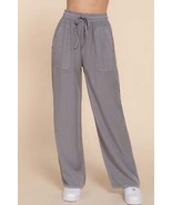 Elastic Waist Tencel Long Pants - £19.80 GBP