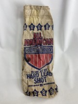 Vtg All American No.8 Hard Lead Shot 25 Lb Canvas Bag Murph Metals Incor... - $12.21