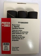 Porter Cable 1&#39;&#39; x 4.5&#39;&#39; 220 Grit Spindle Resin Cloth Sanding Sleeve (3 pk) - £6.74 GBP