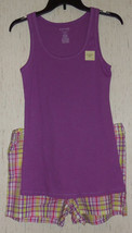 NWT WOMENS sonoma PURPLE PLAID PAJAMA SET   SIZE M - £16.83 GBP