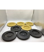 ARCO Official Tournament Shuffleboard Puck Set 4 Yellow 4 Black Replaces... - $54.69 CAD