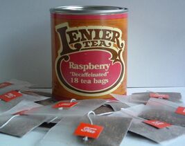 Lenier's Decaffeinated Raspberry Biodegradable 2gTea Bags 18 Count Tins - $11.99