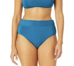 Time and Tru Solid Variegated Rib High Waist Bikini Bottom Size M Teal B... - $9.85
