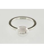 Coach Sterling Silver Dome Band Ring Size 8 Adorable - €158,19 EUR