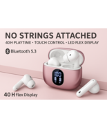 “Hear Me Out”  Bluetooth 5.3 Earbuds – 40H Playtime, LED Case, Touch Con... - $39.99