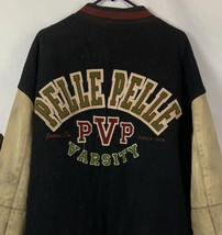 Vintage Pelle Pelle Jacket Marc Buchanan Bomber Leather Wool Coat Hip Hop XL 90s - £223.29 GBP