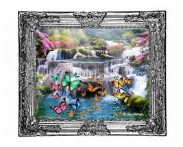 Abstract colorful water fall Art by Jaye Metcalfe 16X20 - $1,782.00
