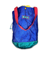 Vintage Primary Color Block School Duffel Rucksack 2 Strap shoulder bag ... - £19.41 GBP