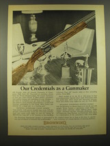 1970 Browning Superposed Shotgun Ad - Our Credentials as a Gunmaker - $18.49
