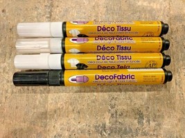 4 X Uchida - DecoFabric Marker - Black White Silver Free Shipping - £8.54 GBP