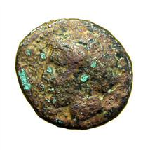 Ancient Greek Coin Hieron II Syracuse Sicily AE14x16mm Persephone / Bull... - $21.59