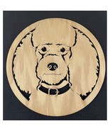 Poodle Dog Decor Plaque Puppy Face Cut Out Wood Jigsaw Handmade 8&#39;&#39;  New - $16.78