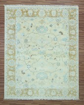 Fine Wool 8x10 Ft Hand Knotted Beige- Copper Turkish Carpet Oushak Area Rug - £1,032.71 GBP