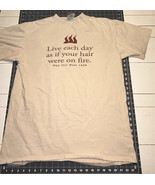 Vtg Oneita Men’s XL Short Sleeve Shirt 1996 Live Each Day Is If Your Hair…. - $26.66 CAD
