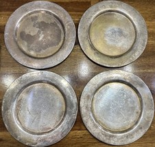Vintage Antique ONEIDA LTD Silversmith 6&quot; Silver plated Plate Set Of 4 Tea - £24.08 GBP