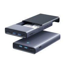 Usb-C Hub With Hard Drive Enclosure, 2-In-1 Type-C Docking Station &amp; 2.5-Inch Sa - £47.63 GBP