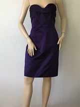 OSCAR de la RENTA Purple Strapless Cocktail Dress (Size 8) - £429.35 GBP