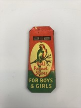 Vintage Polly Poll Parrot Shoes for Boys &amp; Girls  2&quot; Tin Whistle Made in... - $262.70 MXN